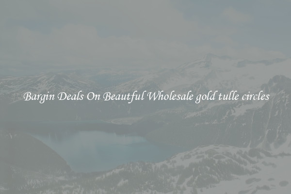 Bargin Deals On Beautful Wholesale gold tulle circles
