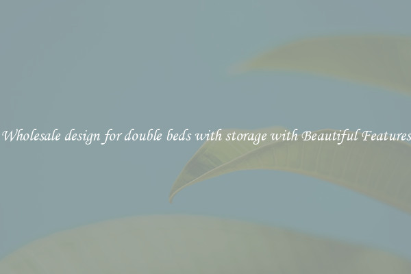 Wholesale design for double beds with storage with Beautiful Features
