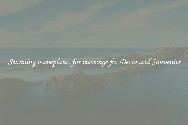 Stunning nameplates for meetings for Decor and Souvenirs