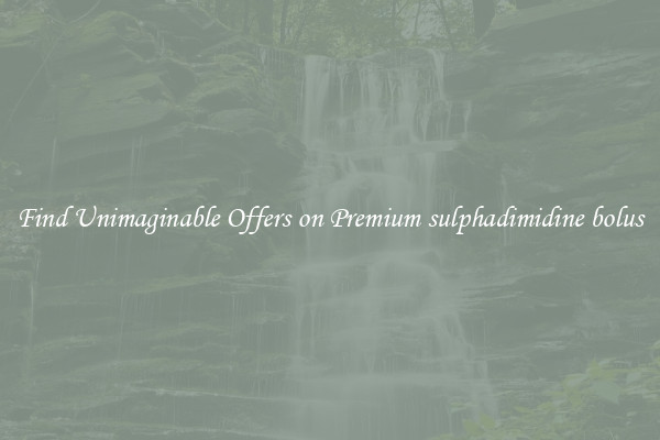 Find Unimaginable Offers on Premium sulphadimidine bolus