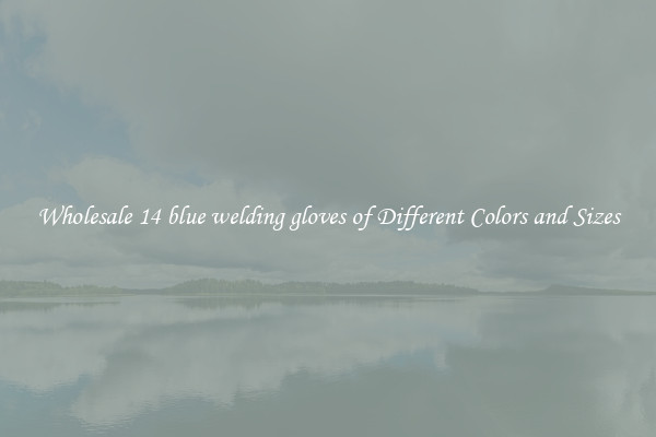 Wholesale 14 blue welding gloves of Different Colors and Sizes