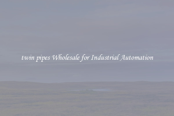  twin pipes Wholesale for Industrial Automation 