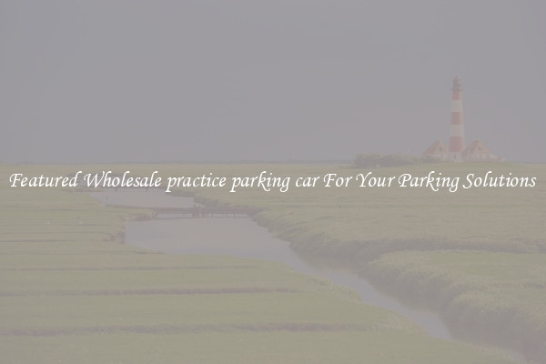 Featured Wholesale practice parking car For Your Parking Solutions 