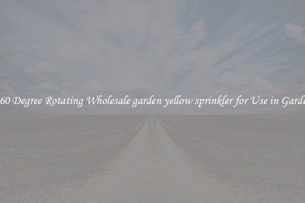 360 Degree Rotating Wholesale garden yellow sprinkler for Use in Garden