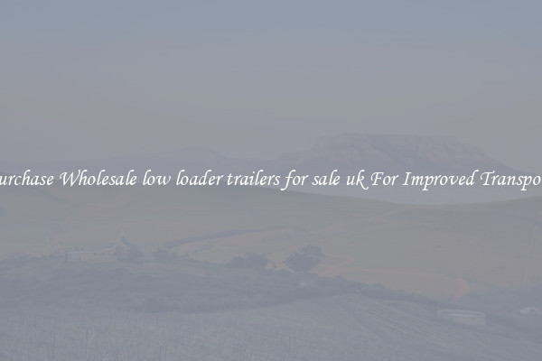 Purchase Wholesale low loader trailers for sale uk For Improved Transport 