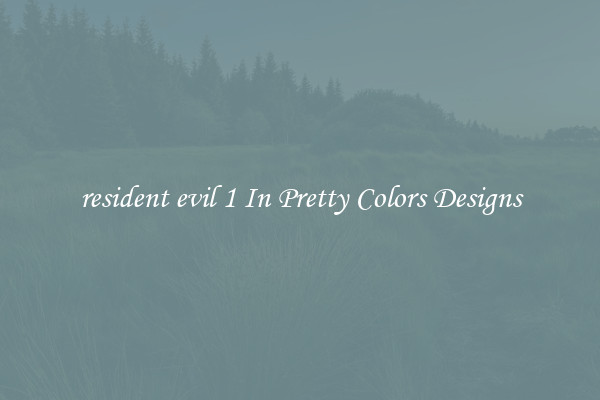resident evil 1 In Pretty Colors Designs