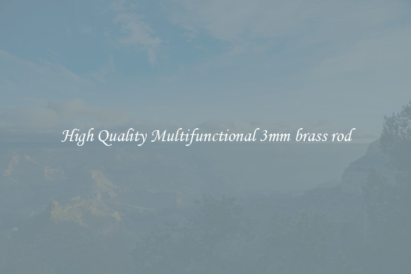 High Quality Multifunctional 3mm brass rod