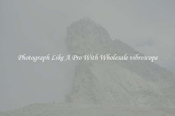 Photograph Like A Pro With Wholesale vibroscope