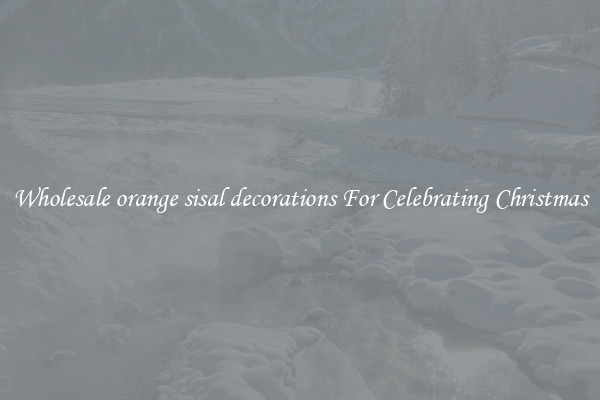 Wholesale orange sisal decorations For Celebrating Christmas