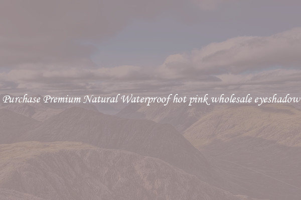 Purchase Premium Natural Waterproof hot pink wholesale eyeshadow