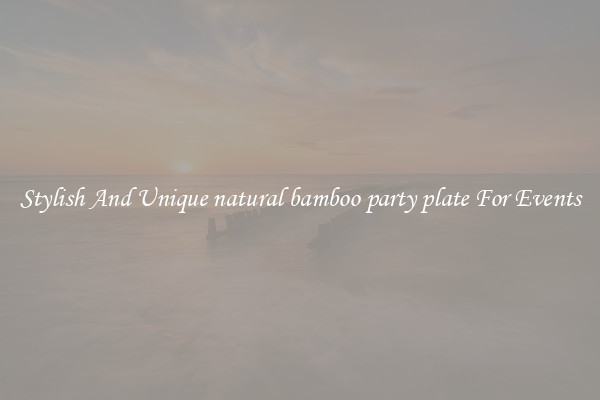Stylish And Unique natural bamboo party plate For Events