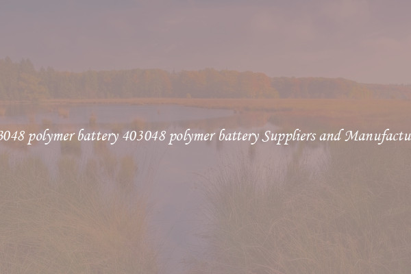 403048 polymer battery 403048 polymer battery Suppliers and Manufacturers