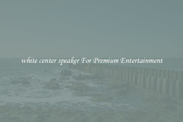 white center speaker For Premium Entertainment